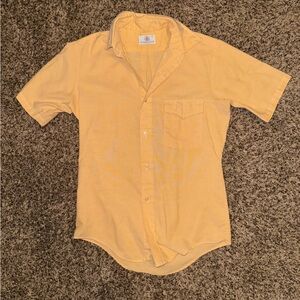 Ivy classic Men's Casual Yellow Button Down Shirt